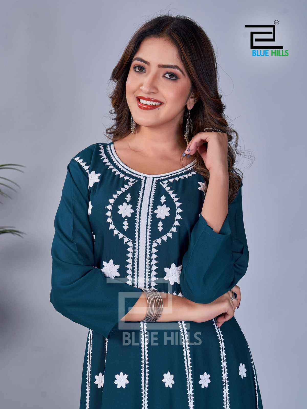 Rashmika By Blue Hills Sequence Work Rayon Long Anarkali Kurtis Wholesale Price In Surat